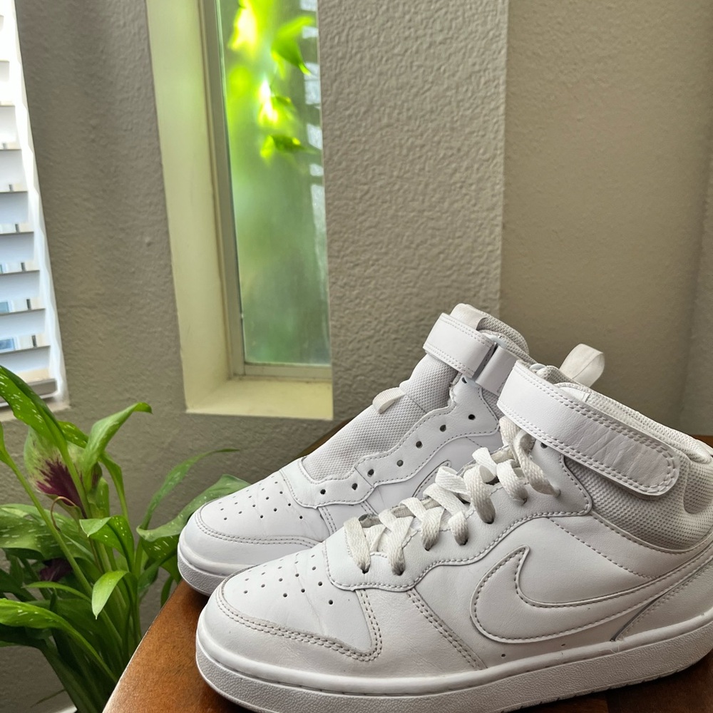 Kids White High-Top Sneakers